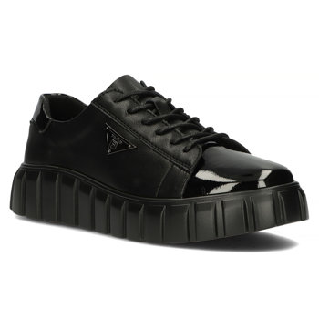 Černé kožené sneakersy Filippo DP4138/23 BK