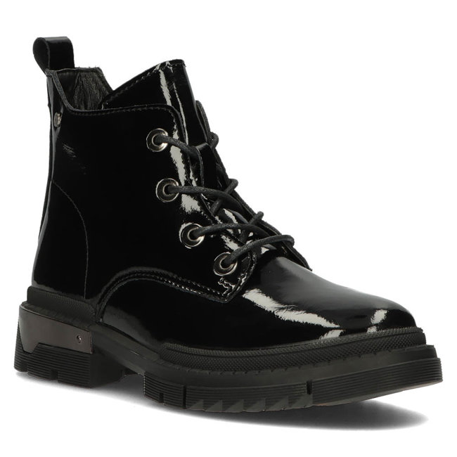 Černé kožené kotníkové boty Filippo DBT4173/22 BK