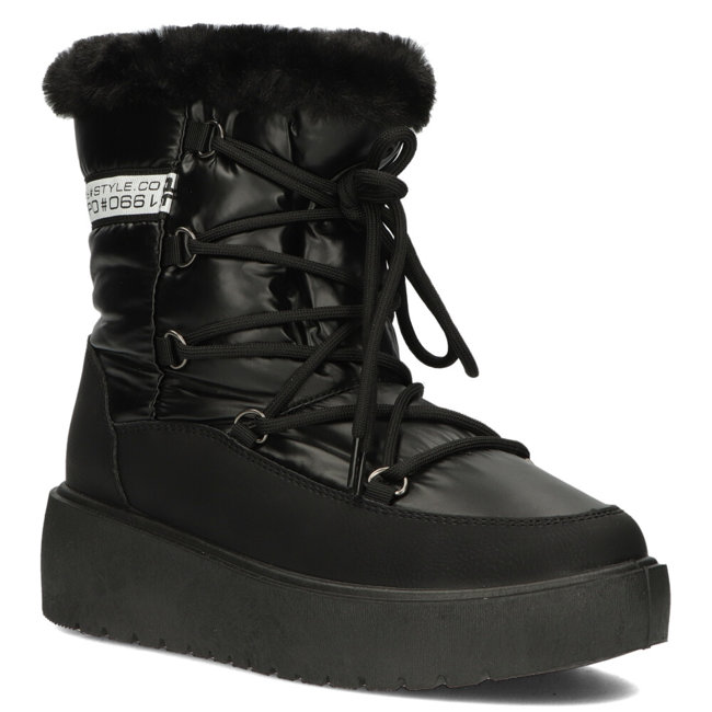 Černé sněhové boty Filippo DBT4239/22 BK