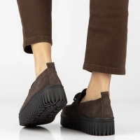 Hnědé kožené polobotky Filippo DP8269/26 D BR
