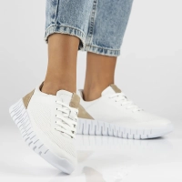Bílé kožené sneakersy Filippo DP6035/24 WH