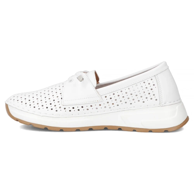 Bílé kožené polobotky Filippo DP7610/26 WH