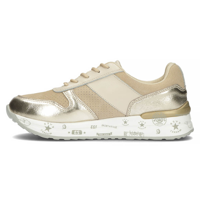 Béžové kožené sneakersy Filippo DP3542/22 BE