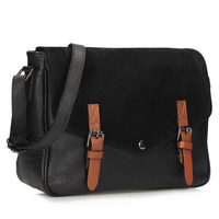 Kožená kabelka Toscanio C246 černá