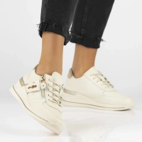 Béžové kožené sneakersy Filippo DP6083/24 BE