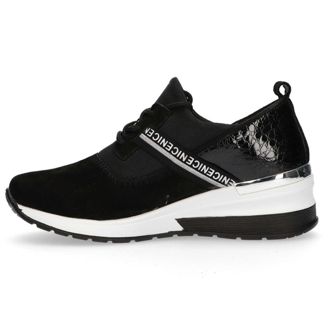 Černé kožené sneakersy Filippo DP1388/20 BK