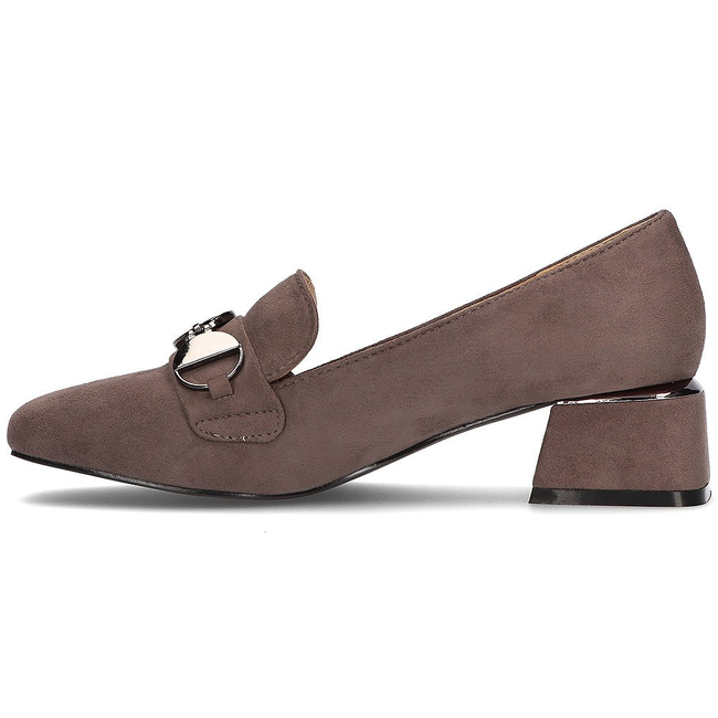 Polobotky na podpatku FILIPPO DP2097/22 GR šedé