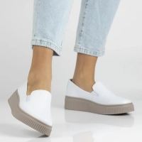 Bílé kožené polobotky Filippo DP7519/26 WH