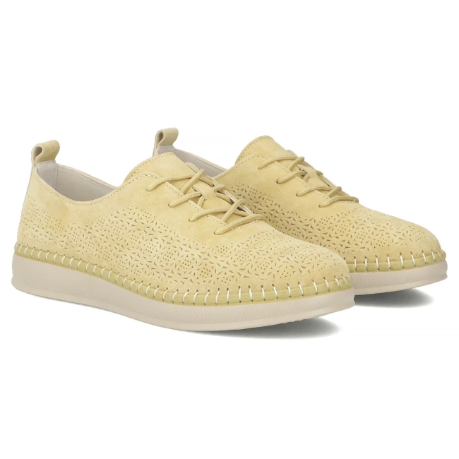 Žluté kožené polobotky Filippo DP7674/26 YL
