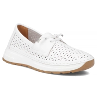 Bílé kožené polobotky Filippo DP7610/26 WH