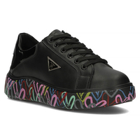 Černé kožené sneakersy Filippo DP4480/23 BK MLT