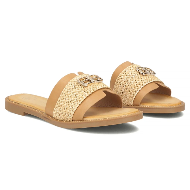Béžové pantofle Filippo DK7899/26 BE