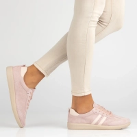 Světle růžové kožené sneakersy Filippo DP7508/26 LT PI