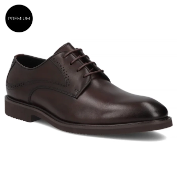 Hnědé kožené polobotky Filippo MP8255/26 D BR