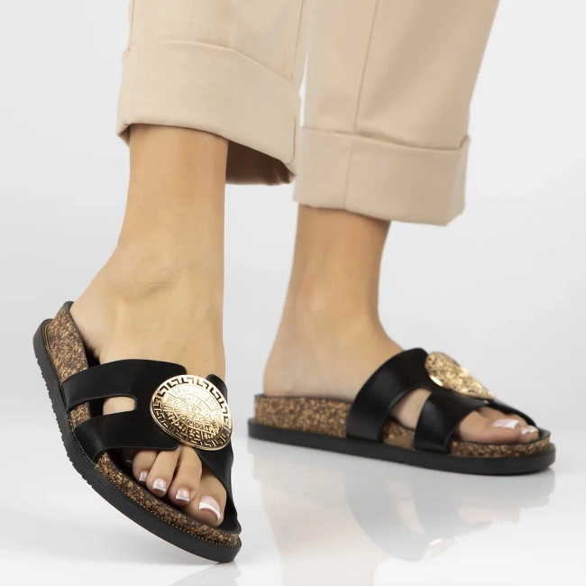 Černé pantofle Filippo DK6972/26 BK