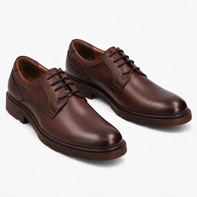 Hnědé kožené polobotky Filippo MP8013/26 BR
