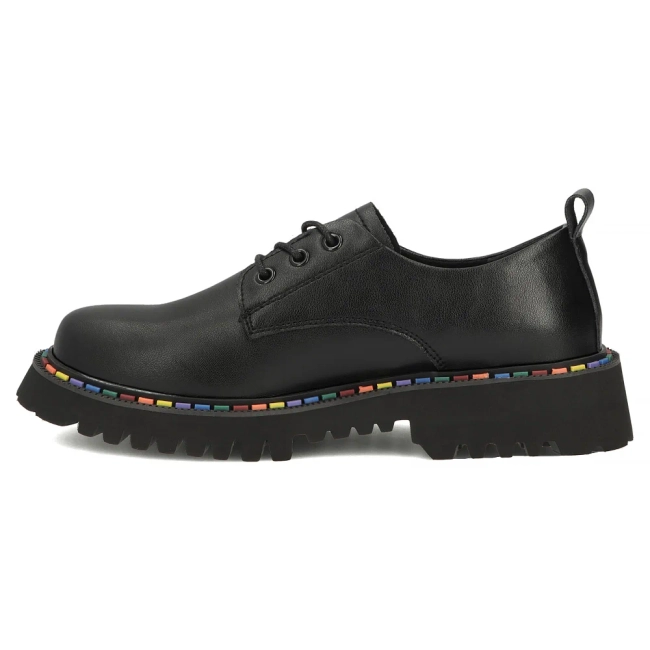 Černé kožené polobotky Filippo DP8341/26 BK