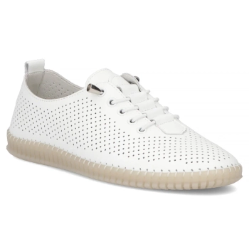 Bílé kožené tenisky Filippo DP6140/26 WH