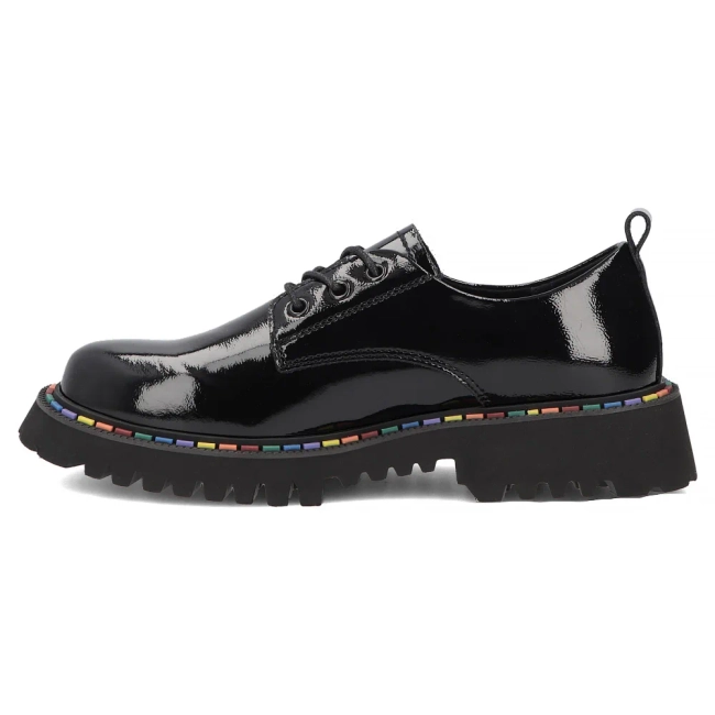 Černé kožené polobotky Filippo DP8341/26 BK L