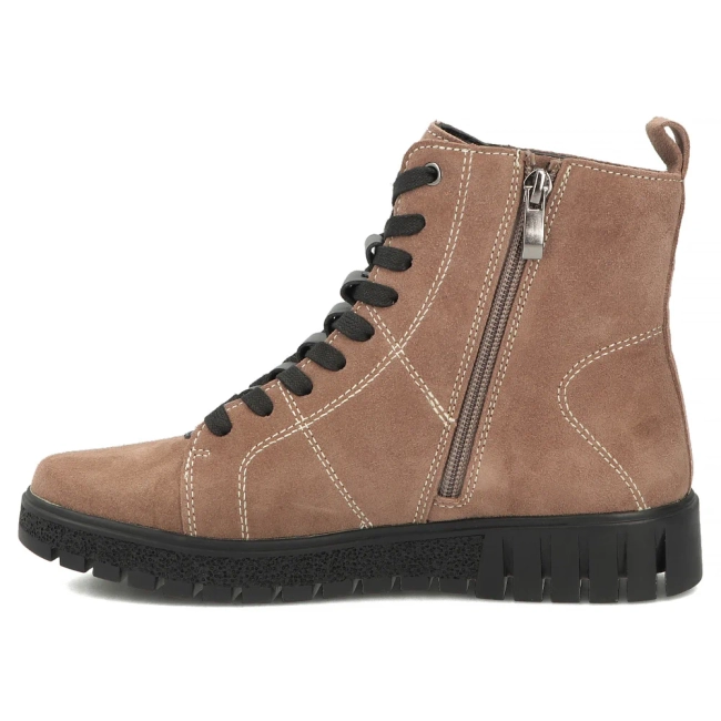 Taupe kožené kotníkové boty Filippo DBT7273/26 TP