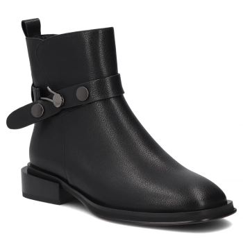 Černé kožené kotníkové boty Filippo DBT8152/26 BK