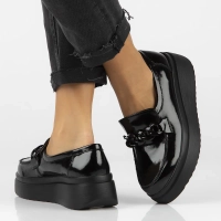 Černé kožené polobotky Filippo DP6105/24 BK L