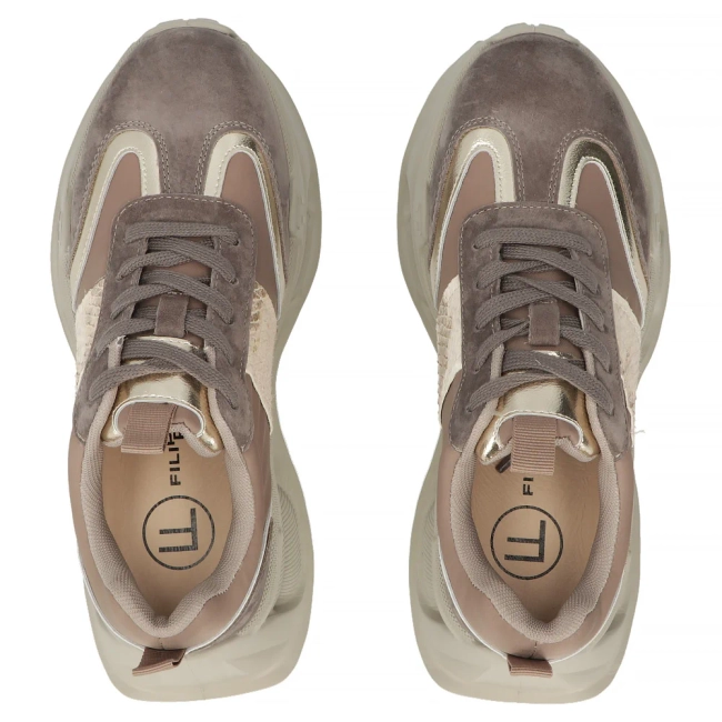 Taupe kožené tenisky Filippo DP7795/26 TP