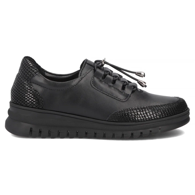 Černé kožené polobotky Filippo DP8102/26 BK
