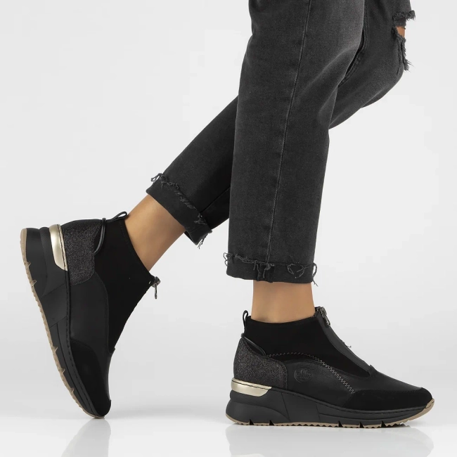 Černé sneakersy Rieker N6361-00