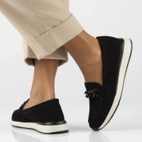 Černé kožené polobotky Filippo DP6137/24 BK