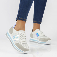 Modré kožené sneakersy Filippo DP1414/22 BL