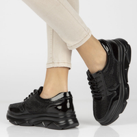 Černé kožené sneakersy Filippo DP2138/23 BK D