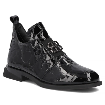 Černé kožené kotníkové boty Filippo DBT4763/26 BK CR
