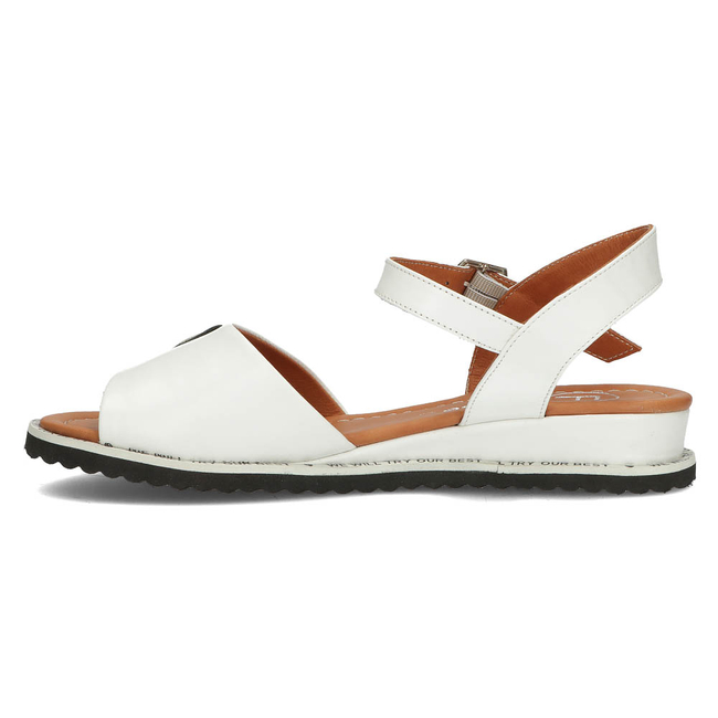 Bílé kožené sandály Filippo DS3913/22 WH