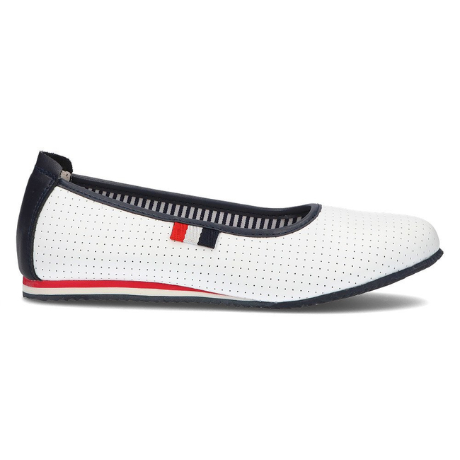 Kožené baleríny Filippo DP2171/21 WH bílé