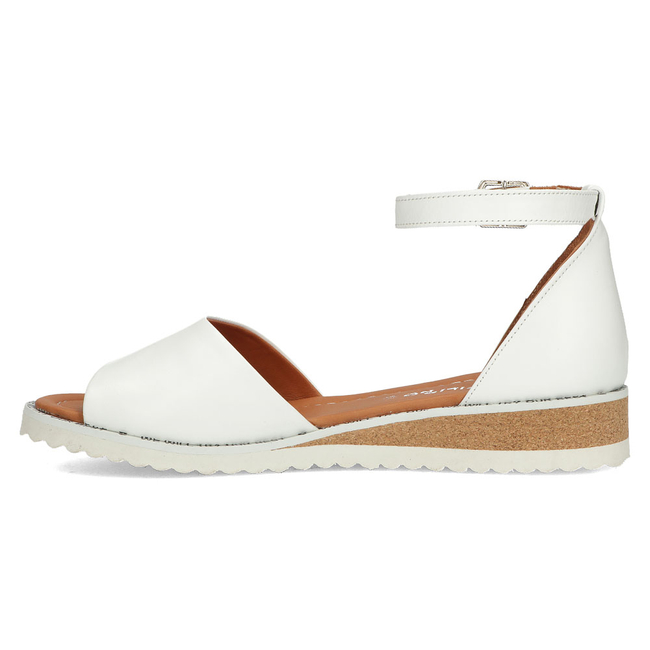 Bílé kožené sandály Filippo DS3914/22 WH
