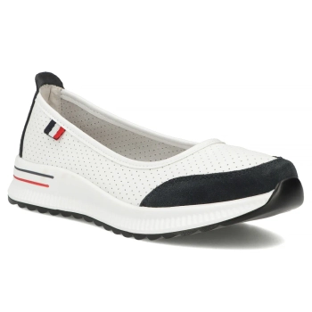 Bílo-modré kožené polobotky Filippo DP6134/26 WH NV