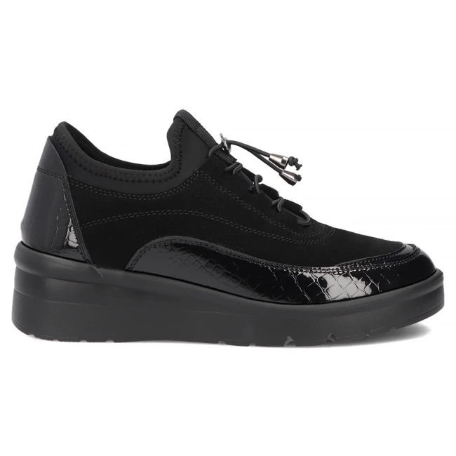 Černé kožené polobotky Filippo DP8106/26 BK