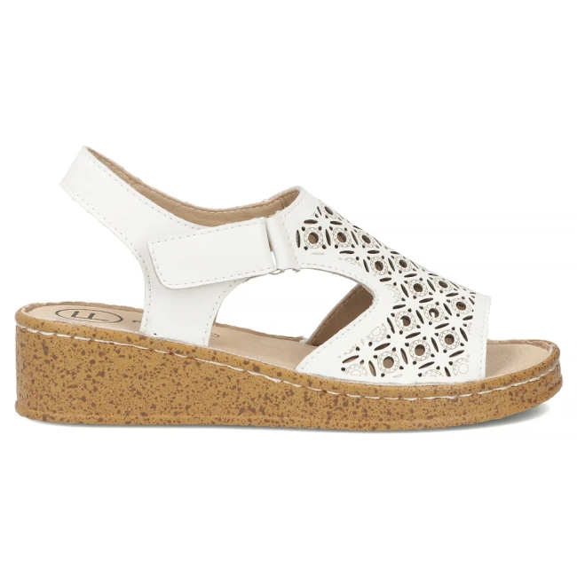 Bílé kožené sandály Filippo DS7642/26 WH