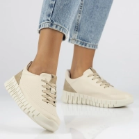 Béžové kožené sneakersy Filippo DP6035/24 BE