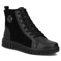 Černě kožené kotníkové boty Filippo DBT6359/25 BK