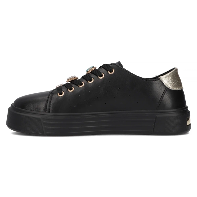 Černé kožené sneakersy Filippo DP6854/25 BK