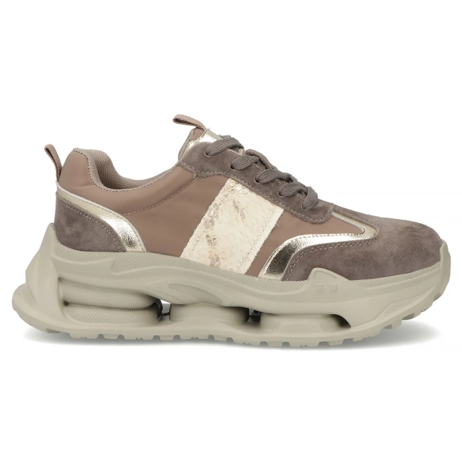 Taupe kožené tenisky Filippo DP7795/26 TP