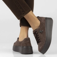 Hnědé kožené tenisky Filippo DP6246/26 D BR