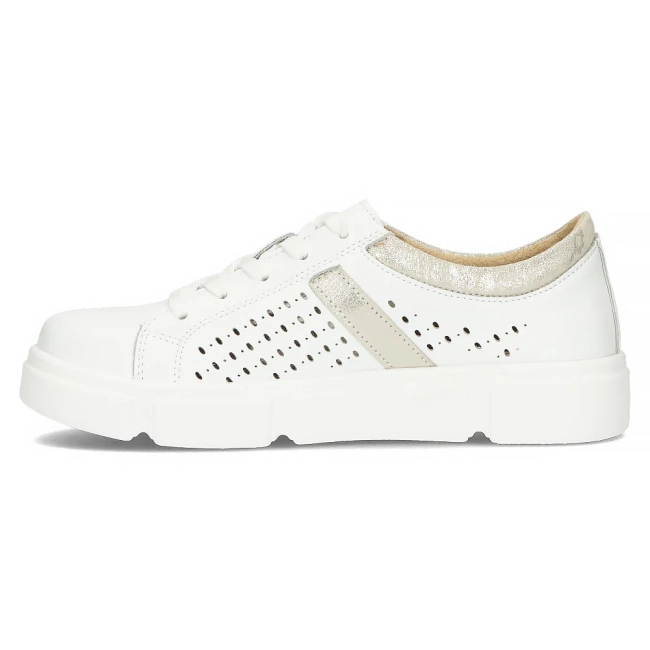 Bílé kožené polobotky Filippo DP4531/24 WH GO