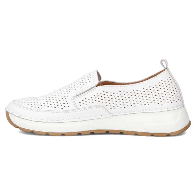 Bílé kožené polobotky Filippo DP7609/26 WH