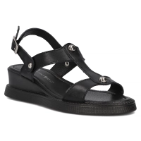 Černé kožené sandály Filippo DS6070/24 BK