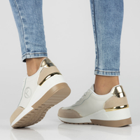 Bílé kožené sneakersy Filippo DP45660/23 WH BE