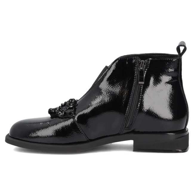 Černé kožené kotníkové boty Filippo DBT7990/26 BK L