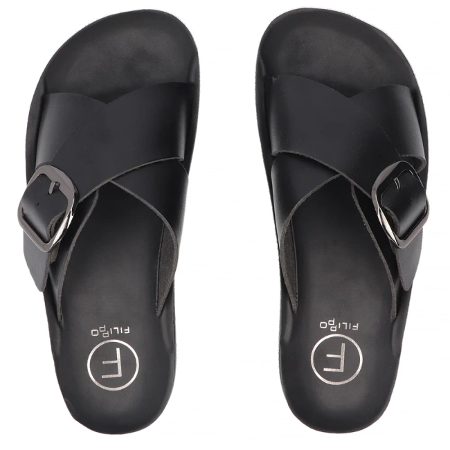Černé pantofle Filippo DK6891/26 BK